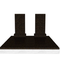 Мемориальный комплекс из коричневого гранита с двумя стелами